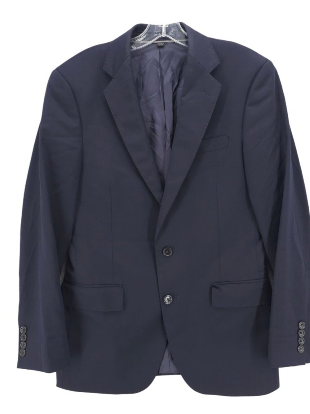 J CREW Navy Ludlow Essential Slim-fit suit jacket stretch four-season wool 36S